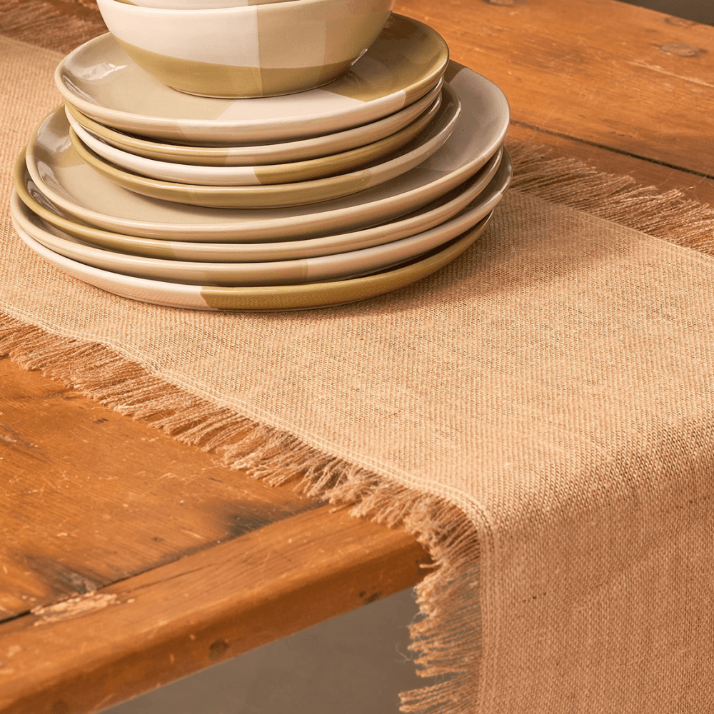 Mikasa Jute Table Runner, Natural