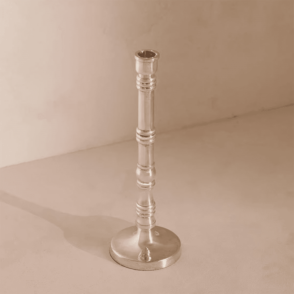 Stiden Set of 2 Candlesticks, Silver