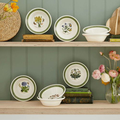 Image showing the Botanic Garden Etchings Set of 6 Oatmeal Bowls, Multi product.