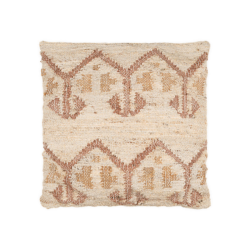 Nuvali Cotton & Jute Cushion Cover, Rust