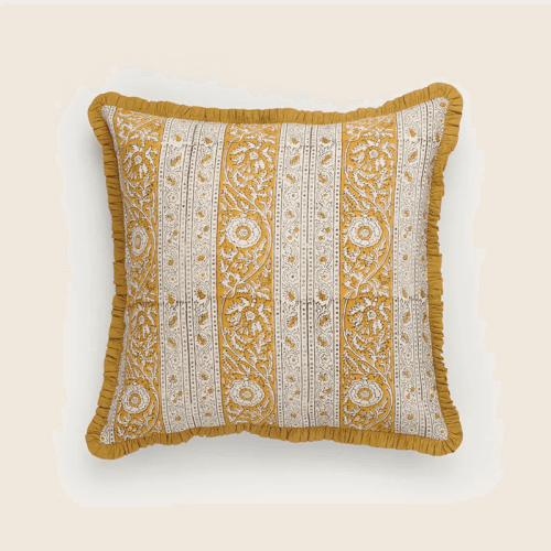 Image showing the Mae Cushion Cover, Mustard product.