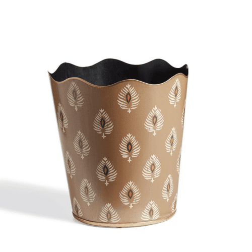 Image showing the Talasa Wasepaper Bin, Ocellus Rubbed Bronze product.
