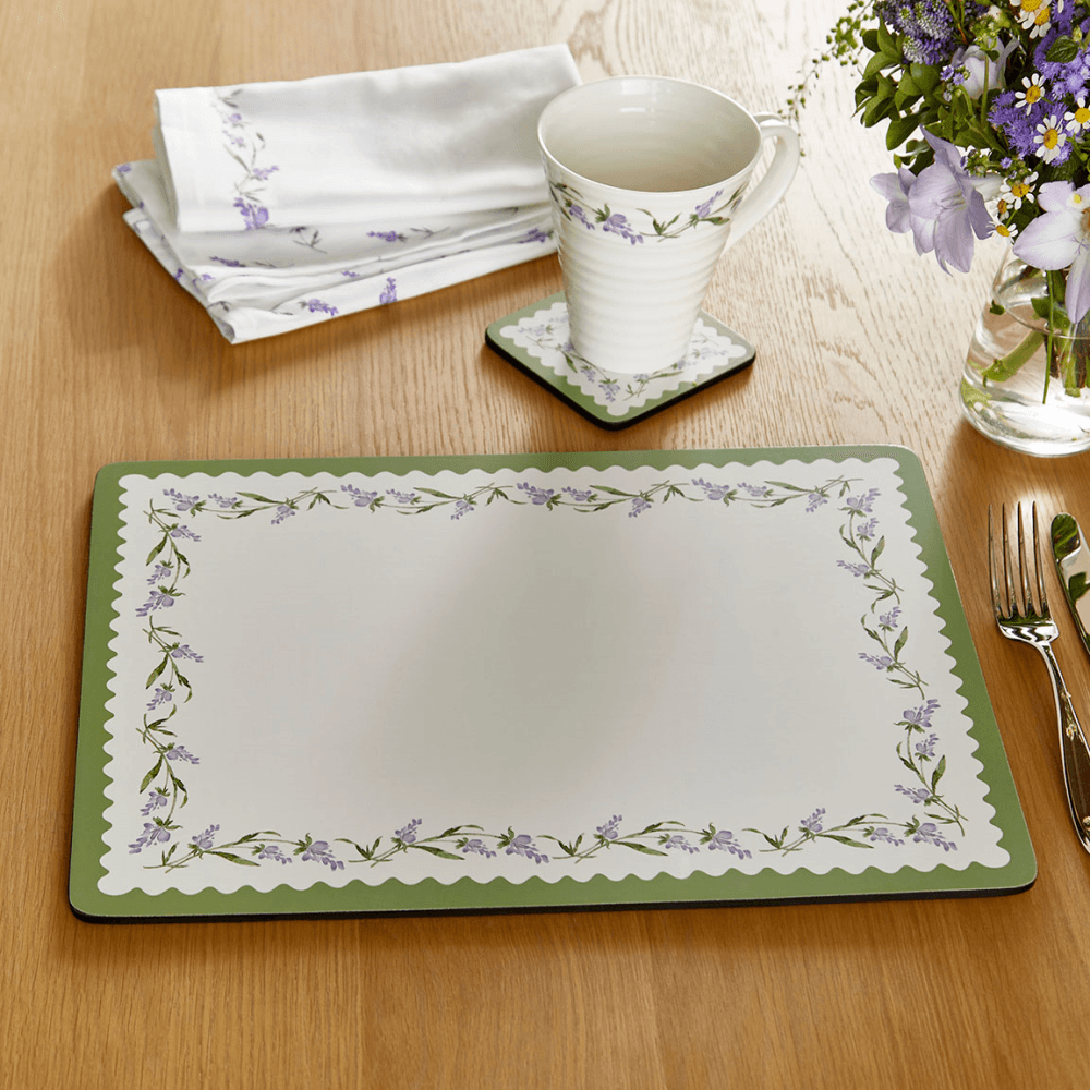 Lavandula Set of 4 Placemats, White