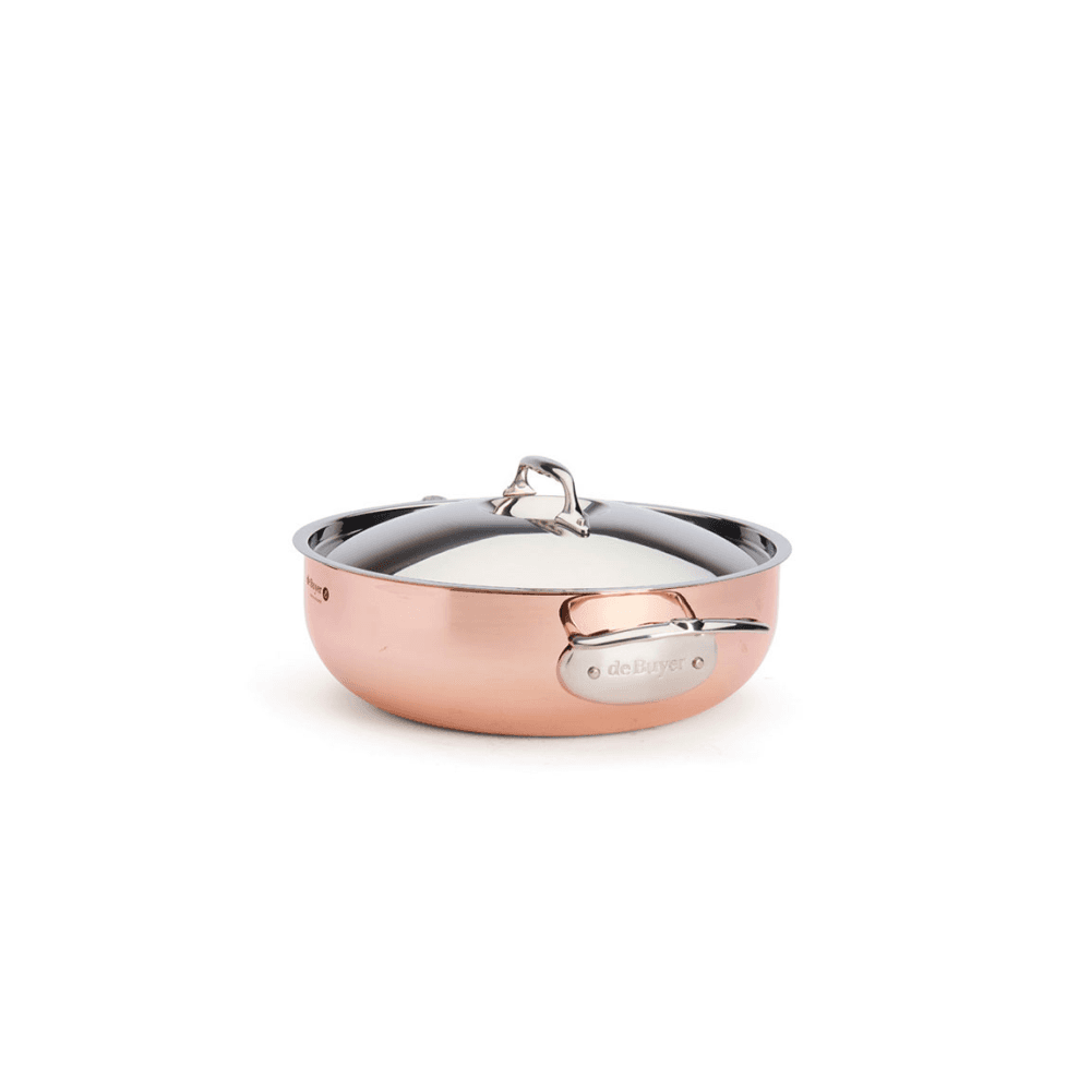 Prima Matera Rounded Saute Pan with Lid, Copper