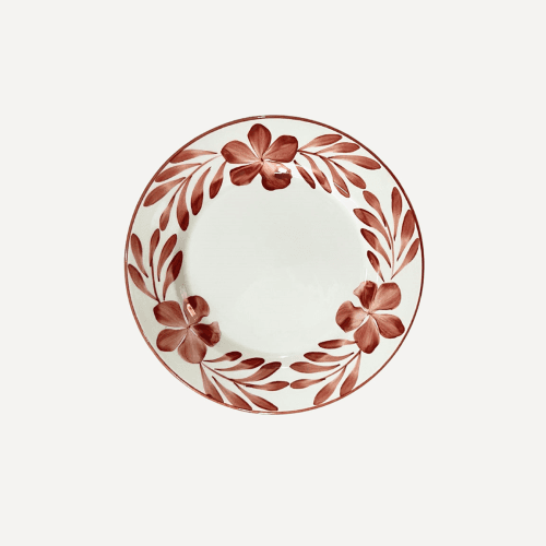 Image showing the Flor Side Plate, Rust Red product.