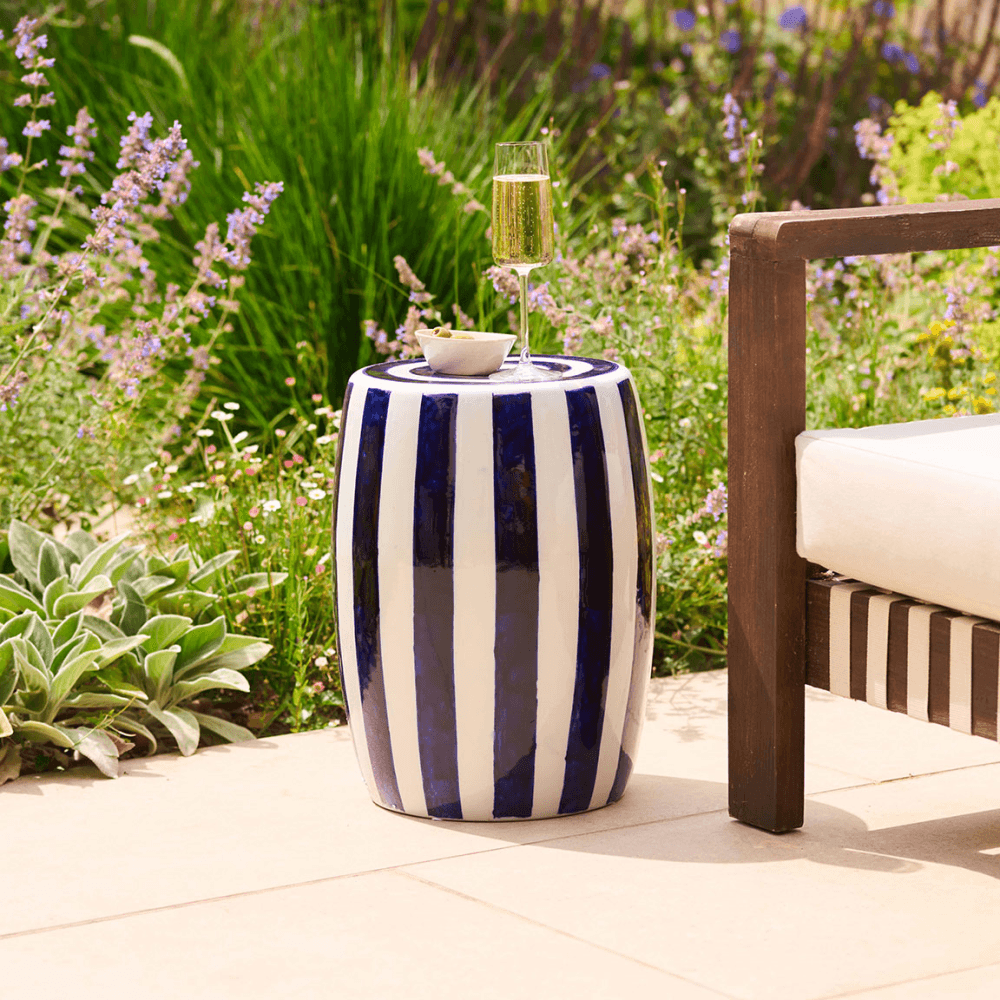 Stripe Ceramic Stool