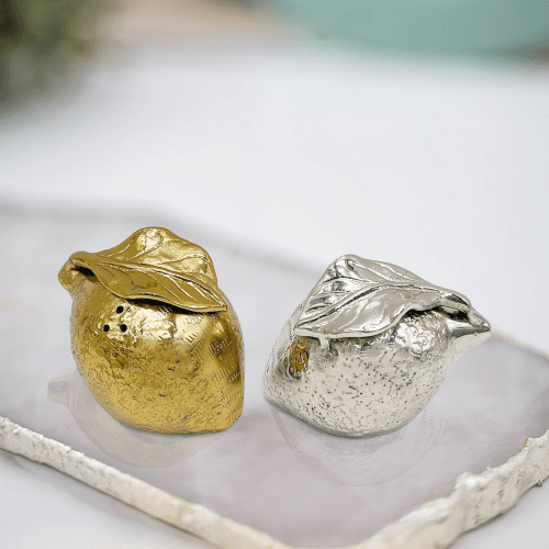 Image showing the Lemon Salt & Pepper Set, Gold product.